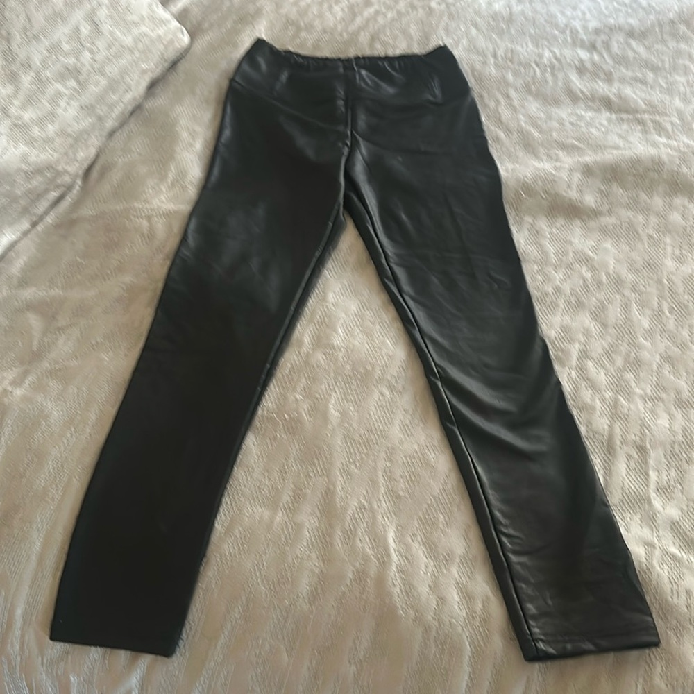 Faux leather pants